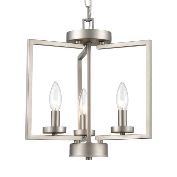 Atlas West End 14.5" Wide 3-Light Semi Flush Mount - Stylish Brushed Nickel Fixture for Any Room CL11922-NK