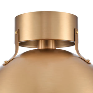 Atlas Zayne 12-Inch Wide 1-Light Semi Flush Fixture – Modern Minimalist Design for Stylish Interiors Brushed Gold CL11925-GD