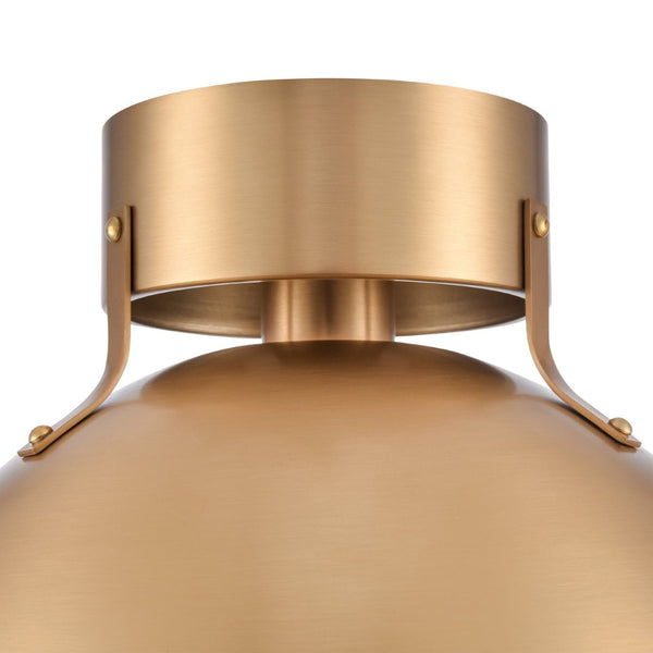 Atlas Zayne 12-Inch Wide 1-Light Semi Flush Fixture – Modern Minimalist Design for Stylish Interiors Brushed Gold CL11925-GD