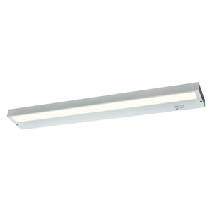 Atlas Aurora Integrated LED Under Cabinet Light – Modern Design for Stylish Task Illumination Anywhere White 24'' CL11928-WH