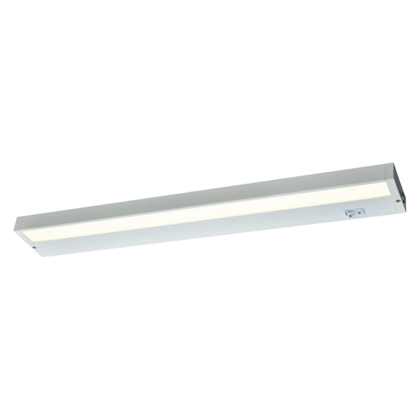 Atlas Aurora Integrated LED Under Cabinet Light – Modern Design for Stylish Task Illumination Anywhere White 24'' CL11928-WH