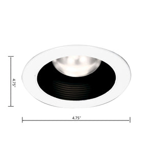 Atlas Lior 4" Wide 1-Light Recessed Trim - Sleek Black & White Design for Modern Indoor Lighting Spaces CL11951-WH