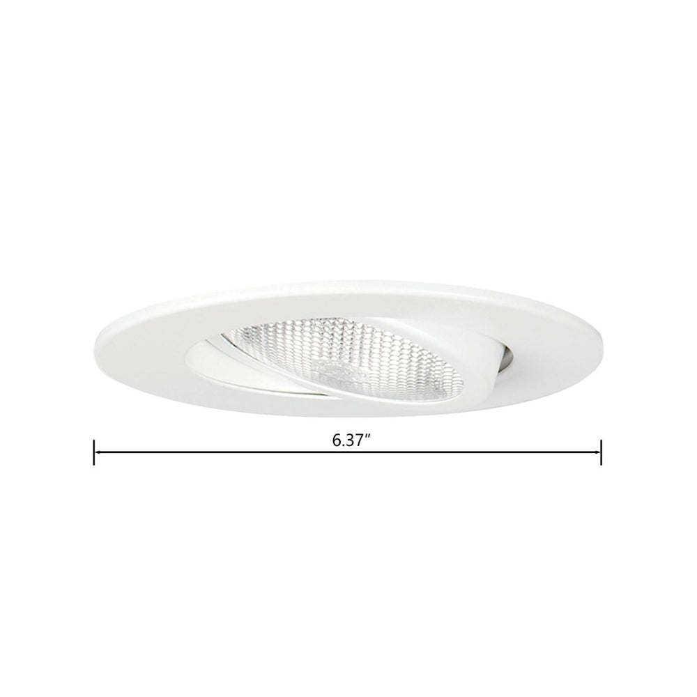 Atlas Halo 5" Adjustable Gimbal Recessed Trim - Matte White, Ideal for Modern Indoor Lighting Solutions CL11952-WH