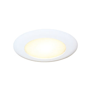 Atlas Scope 6" Wide 1-Light Recessed Shower Trim - Modern White Aluminum for Indoor Wet Locations CL11953-WH