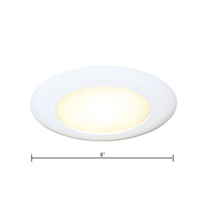 Atlas Scope 6" Wide 1-Light Recessed Shower Trim - Modern White Aluminum for Indoor Wet Locations CL11953-WH