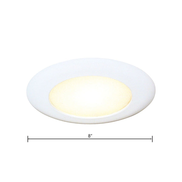 Atlas Scope 6" Wide 1-Light Recessed Shower Trim - Modern White Aluminum for Indoor Wet Locations CL11953-WH