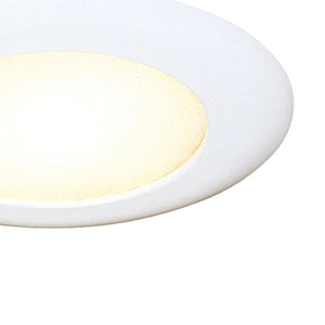 Atlas Scope 6" Wide 1-Light Recessed Shower Trim - Modern White Aluminum for Indoor Wet Locations CL11953-WH