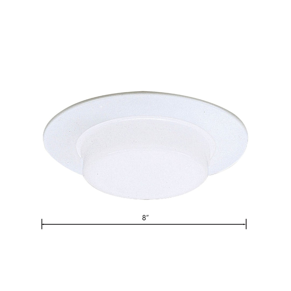 Atlas Revin 6-Inch Wide 1-Light Recessed Shower Light - Energy-Efficient, Sleek Design for Bathrooms CL11956-WH
