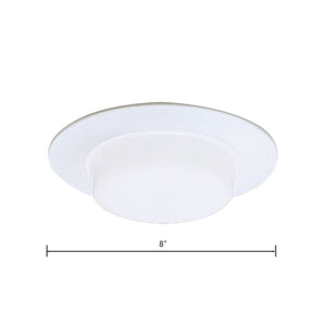 Atlas Revin 6-Inch Wide 1-Light Recessed Shower Light - Energy-Efficient, Sleek Design for Bathrooms CL11956-WH