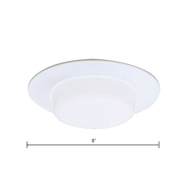 Atlas Revin 6-Inch Wide 1-Light Recessed Shower Light - Energy-Efficient, Sleek Design for Bathrooms CL11956-WH