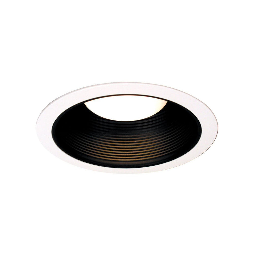 Atlas Intra 6" Wide 1-Light Recessed Trim - Stylish White and Black Baffle for Glare-Free Indoor Lighting CL11958-WH