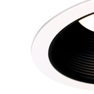 Atlas Intra 6" Wide 1-Light Recessed Trim - Stylish White and Black Baffle for Glare-Free Indoor Lighting CL11958-WH