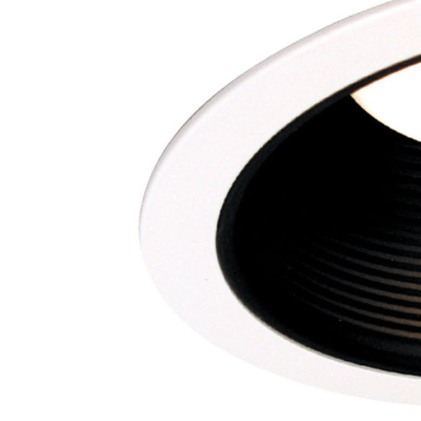 Atlas Intra 6" Wide 1-Light Recessed Trim - Stylish White and Black Baffle for Glare-Free Indoor Lighting CL11958-WH
