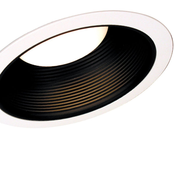 Atlas Intra 6" Wide 1-Light Recessed Trim - Stylish White and Black Baffle for Glare-Free Indoor Lighting CL11958-WH