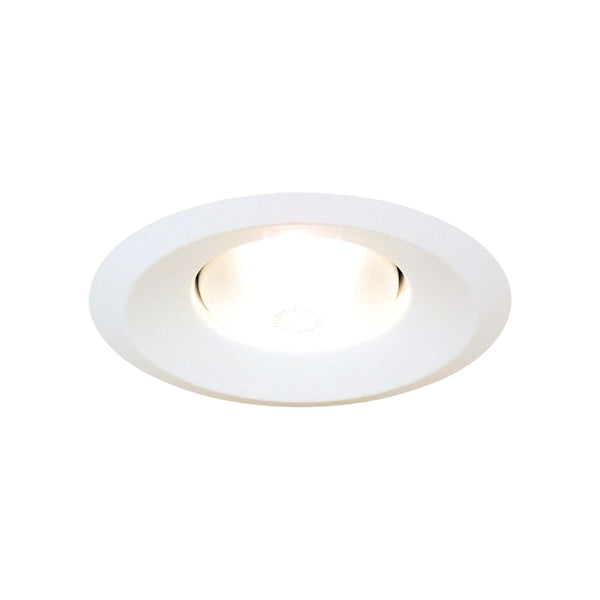 Atlas Align 6" Wide 1-Light Recessed Trim - Modern Matte White Finish for Seamless Indoor Lighting Upgrade CL11959-WH