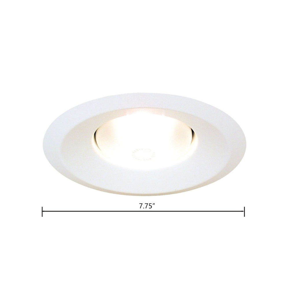 Atlas Align 6" Wide 1-Light Recessed Trim - Modern Matte White Finish for Seamless Indoor Lighting Upgrade CL11959-WH