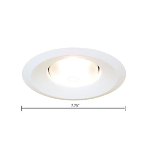 Atlas Align 6" Wide 1-Light Recessed Trim - Modern Matte White Finish for Seamless Indoor Lighting Upgrade CL11959-WH