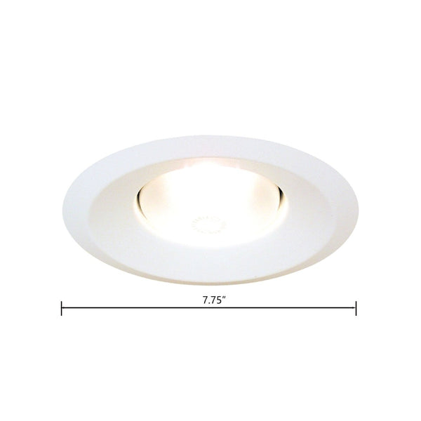 Atlas Align 6" Wide 1-Light Recessed Trim - Modern Matte White Finish for Seamless Indoor Lighting Upgrade CL11959-WH