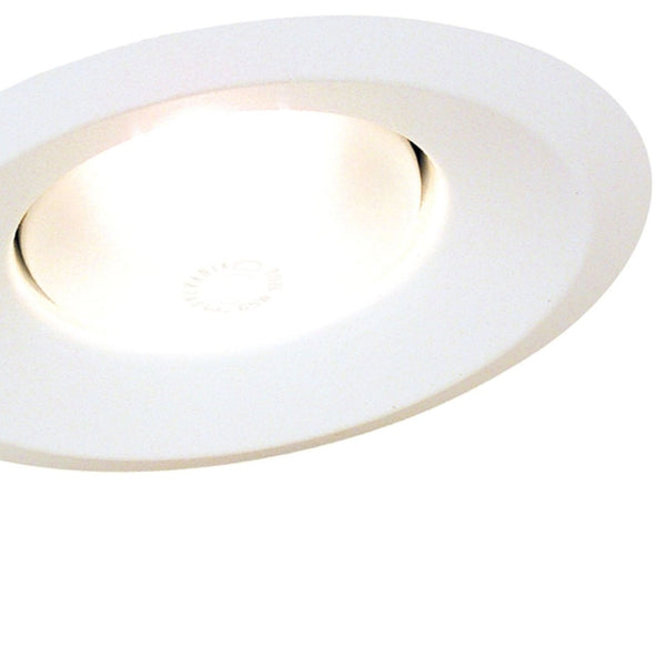 Atlas Align 6" Wide 1-Light Recessed Trim - Modern Matte White Finish for Seamless Indoor Lighting Upgrade CL11959-WH