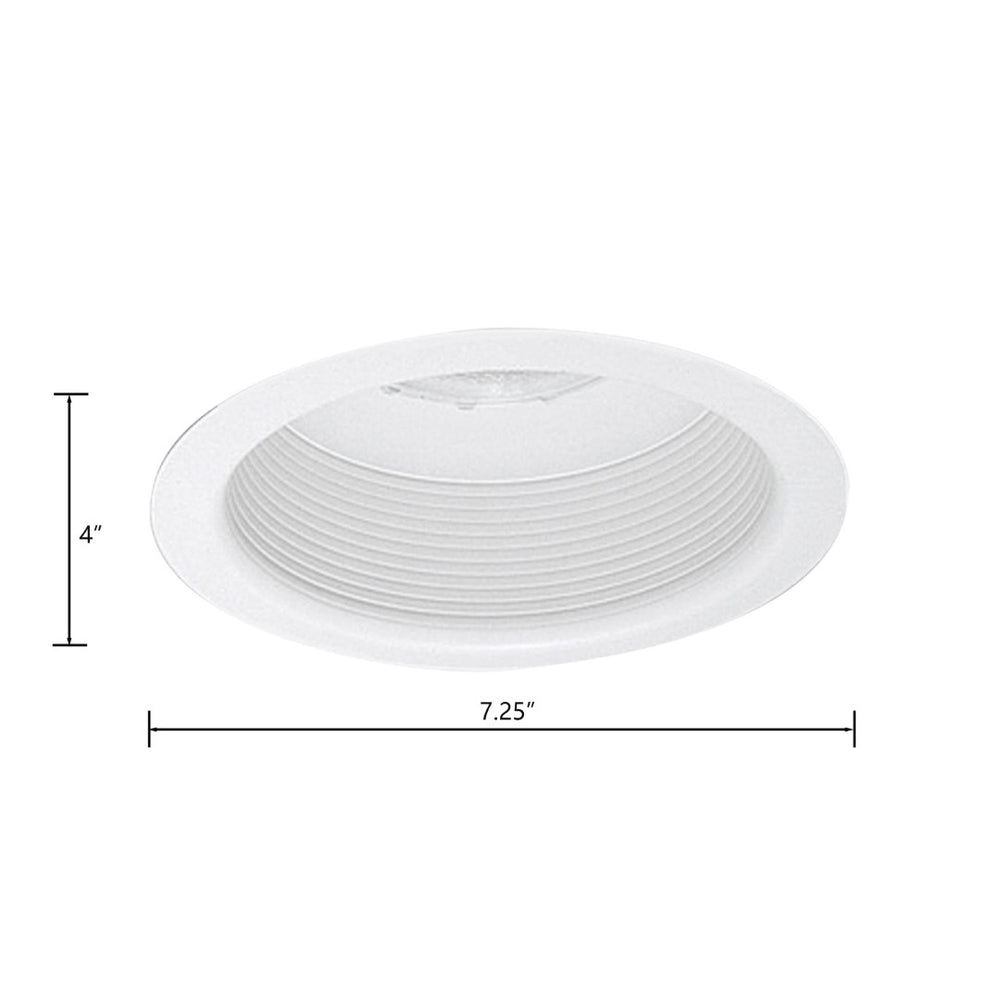 Atlas Trace 6" Wide 1-Light Recessed Trim - Matte White, Sleek Indoor Lighting for Modern Spaces, Durable Design CL11960-WH