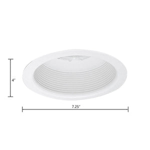 Atlas Trace 6" Wide 1-Light Recessed Trim - Matte White, Sleek Indoor Lighting for Modern Spaces, Durable Design CL11960-WH