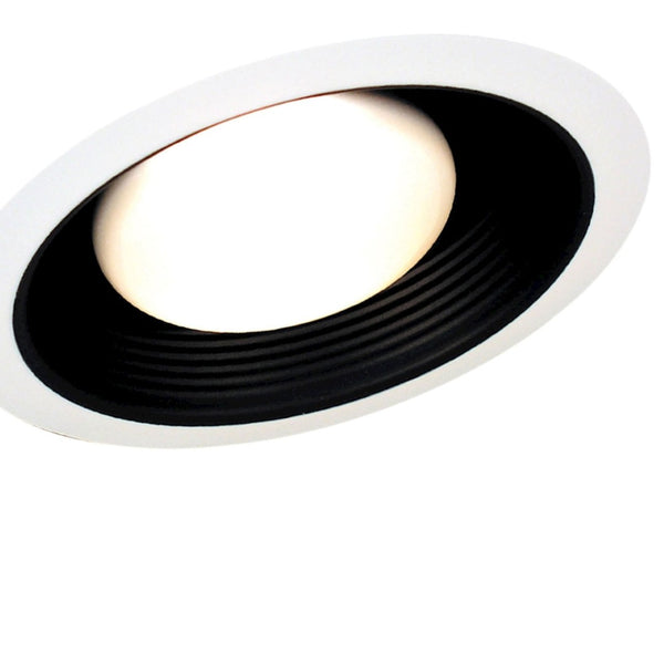 Atlas Core 6" Wide 1-Light Recessed Trim - Sleek White Exterior with Black Baffle for Glare Reduction CL11961-WH