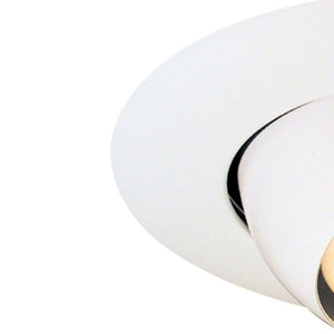 Atlas Axis 6" Adjustable Eyeball Recessed Trim - Matte White Finish for Versatile Indoor Lighting Solutions CL11962-WH