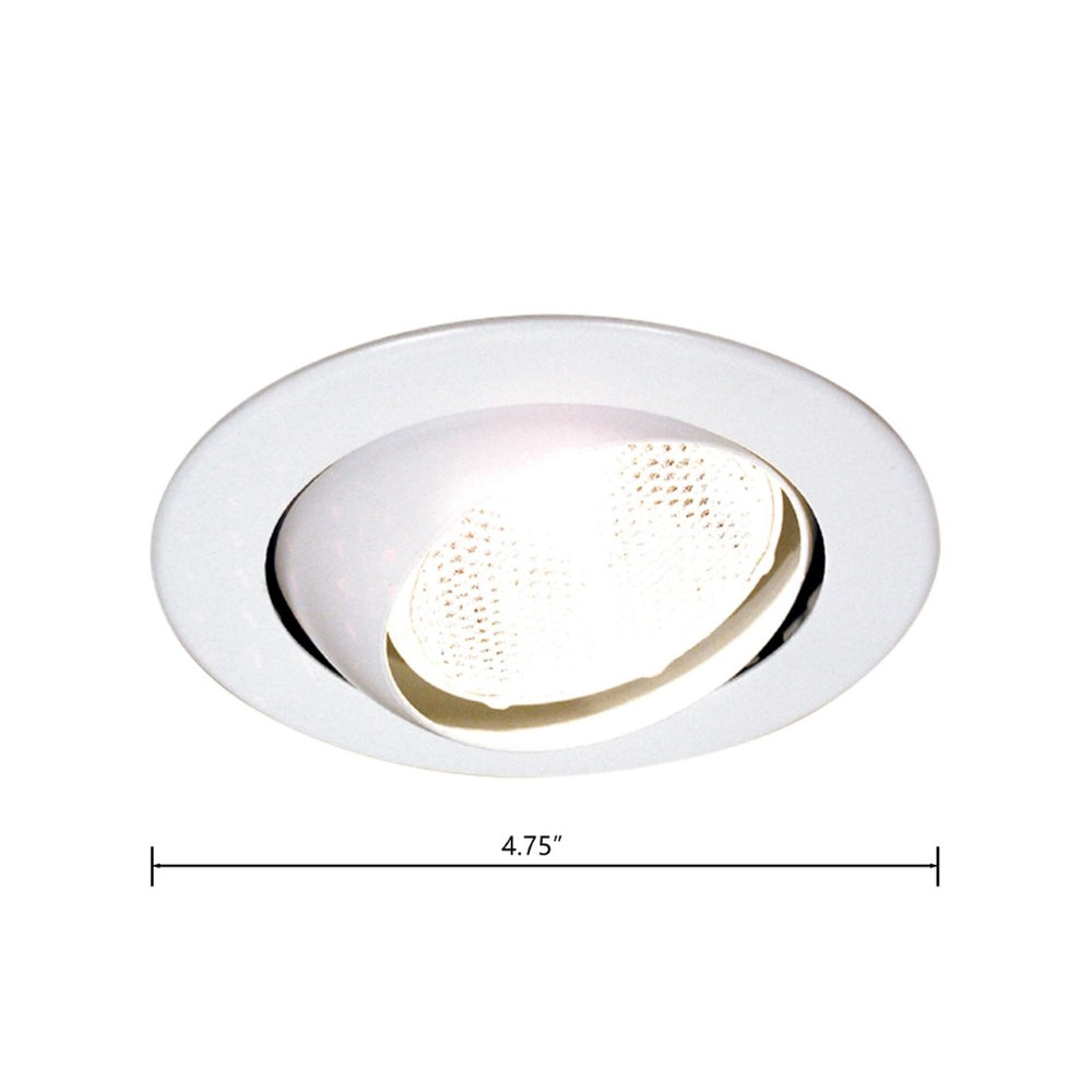 Atlas Dru 4" Adjustable Eyeball Trim Light - Sleek White Finish for Perfect Indoor Accent Lighting Solutions CL11965-WH