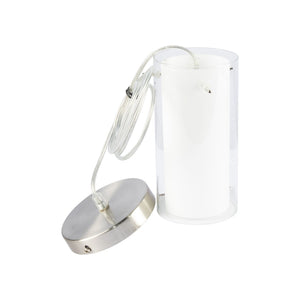 Atlas Duskholm 3.88'' Wide Mini Pendant Light - Elegant Clear Glass & White Diffuser for Modern Spaces CL11966-SV