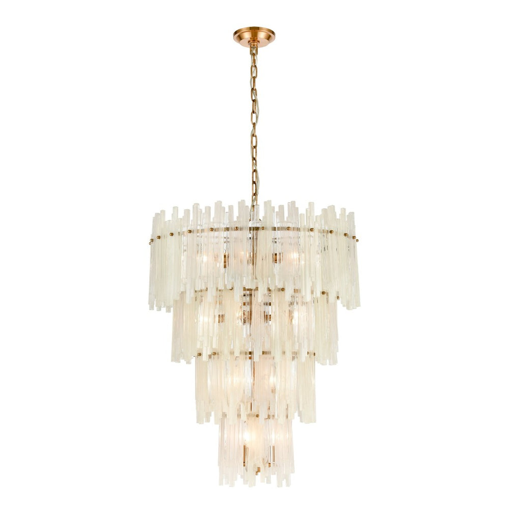 Atlas Brinicle 26'' Wide 18-Light Chandelier - Contemporary Aged Brass Fixture for Stunning Illumination CL11985-BS