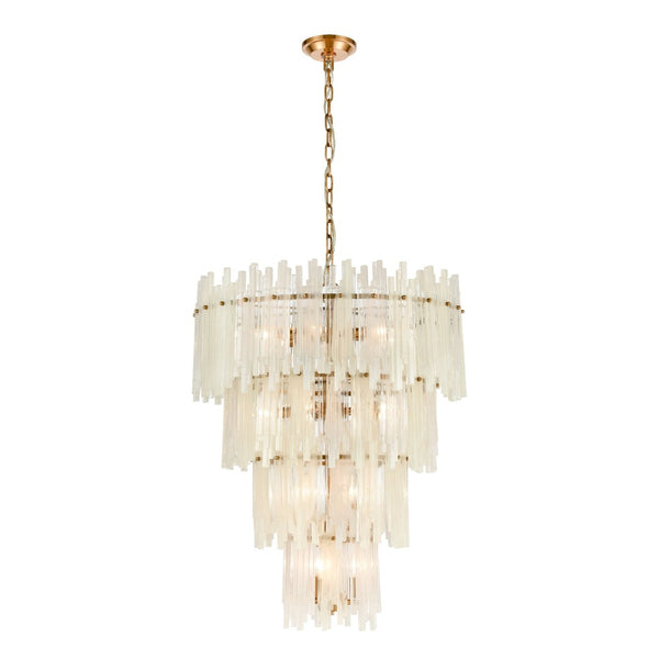 Atlas Brinicle 26'' Wide 18-Light Chandelier - Contemporary Aged Brass Fixture for Stunning Illumination CL11985-BS