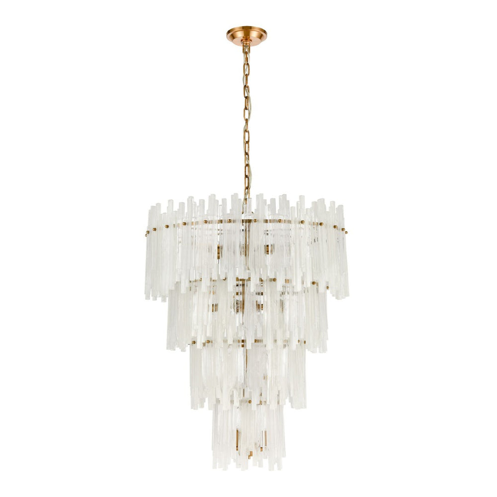 Atlas Brinicle 26'' Wide 18-Light Chandelier - Contemporary Aged Brass Fixture for Stunning Illumination CL11985-BS