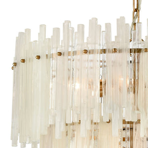 Atlas Brinicle 26'' Wide 18-Light Chandelier - Contemporary Aged Brass Fixture for Stunning Illumination CL11985-BS