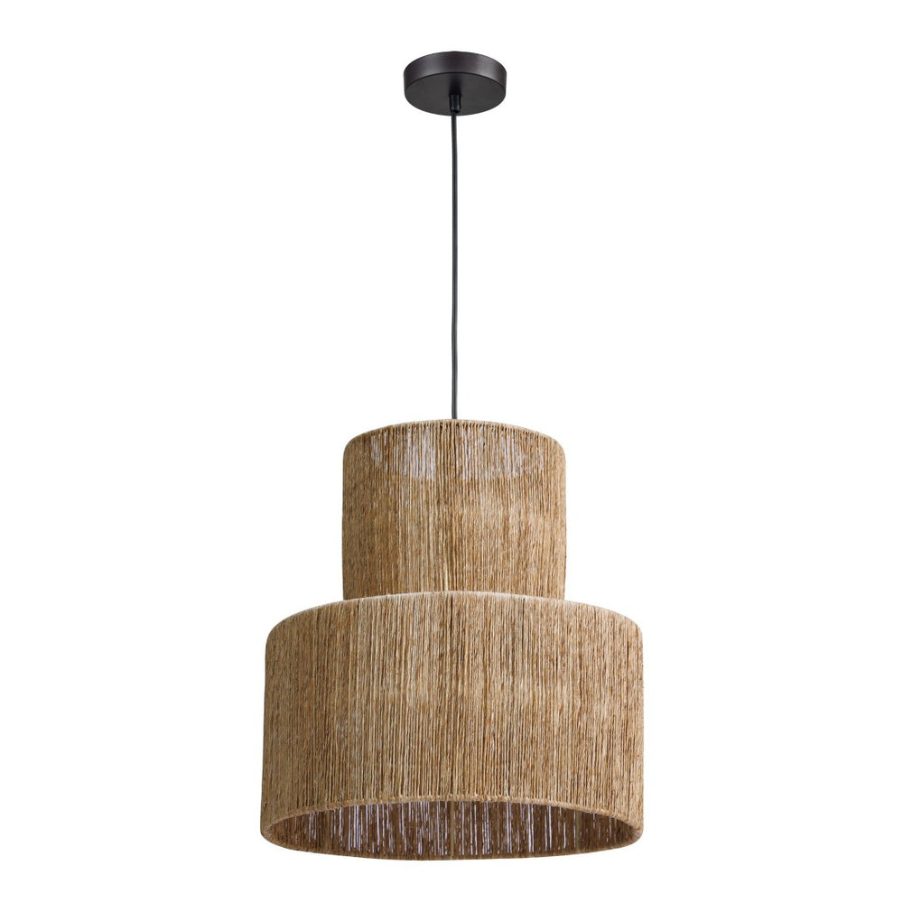 Atlas Corsair 16'' Wide 1-Light Pendant - Coastal Jute Charm for Warm, Inviting Spaces with Retro Flair CL11992-NA