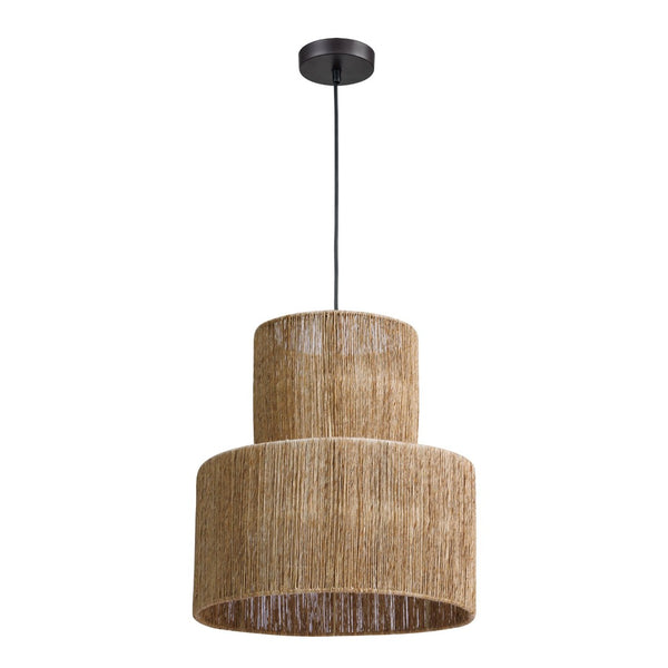 Atlas Corsair 16'' Wide 1-Light Pendant - Coastal Jute Charm for Warm, Inviting Spaces with Retro Flair CL11992-NA