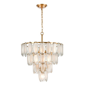Atlas Curiosity 20'' Wide 8-Light Chandelier - Modern Geometry with Aged Brass & Clear Glass Elegance CL11993-BS