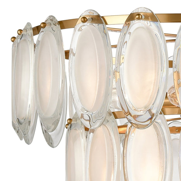 Atlas Curiosity 20'' Wide 8-Light Chandelier - Modern Geometry with Aged Brass & Clear Glass Elegance CL11993-BS