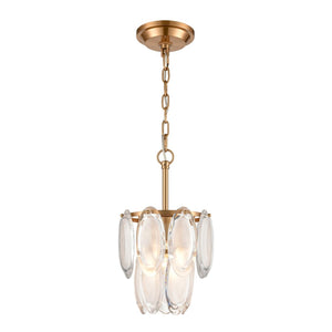 Atlas Curiosity 9" Wide 1-Light Mini Pendant - Aged Brass with Clear Glass Ovals for Elegant Illumination CL11995-BS