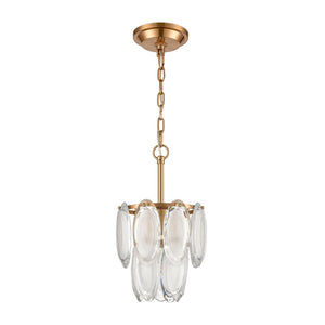 Atlas Curiosity 9" Wide 1-Light Mini Pendant - Aged Brass with Clear Glass Ovals for Elegant Illumination CL11995-BS
