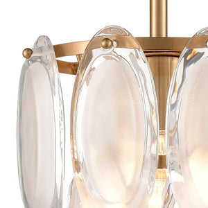 Atlas Curiosity 9" Wide 1-Light Mini Pendant - Aged Brass with Clear Glass Ovals for Elegant Illumination CL11995-BS