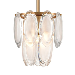 Atlas Curiosity 9" Wide 1-Light Mini Pendant - Aged Brass with Clear Glass Ovals for Elegant Illumination CL11995-BS