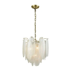 Atlas Hush 18'' Wide 4-Light Pendant - Elegant Aged Brass with Frosted Glass for Timeless Ambiance CL12001-BS