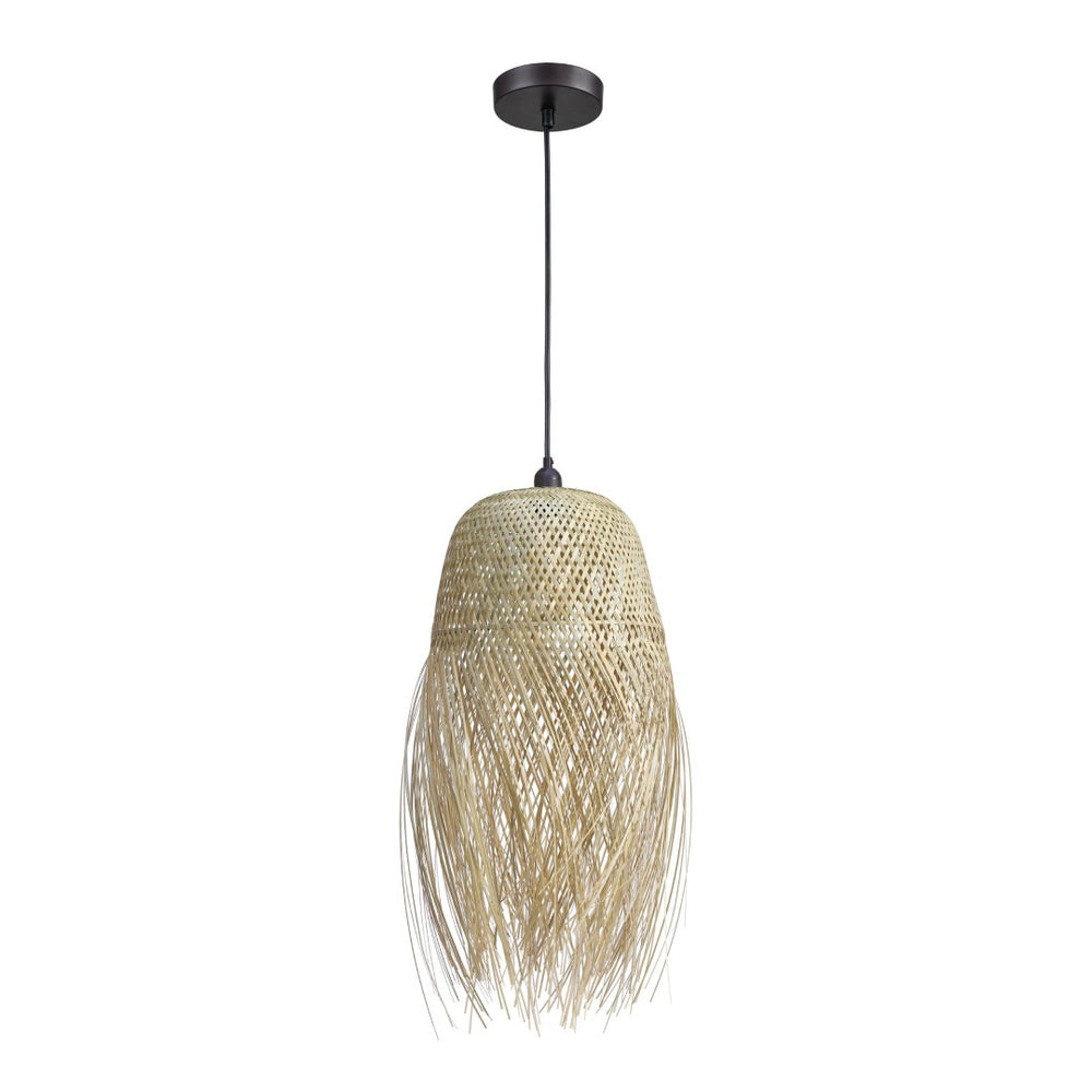 Atlas Marooner 13" Wide 1-Light Pendant - Handcrafted Bamboo Light for Coastal Charm & Warmth in Homes CL12008-NA