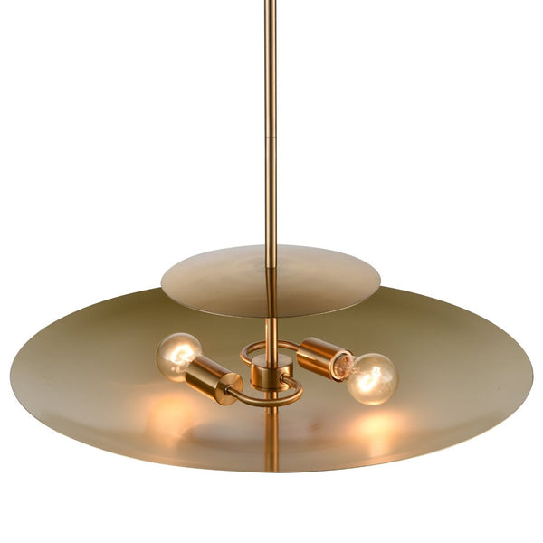 Atlas Marston 23.5'' Wide 2-Light Pendant - Vintage Aged Brass Design for Modern Ambient Lighting CL12009-BS