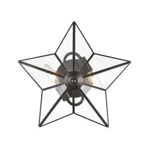 Atlas Moravian Star 14” Wide Flush Mount Light – Stunning Oil Rubbed Bronze Fixture for Hallways & More CL12010-BZ1