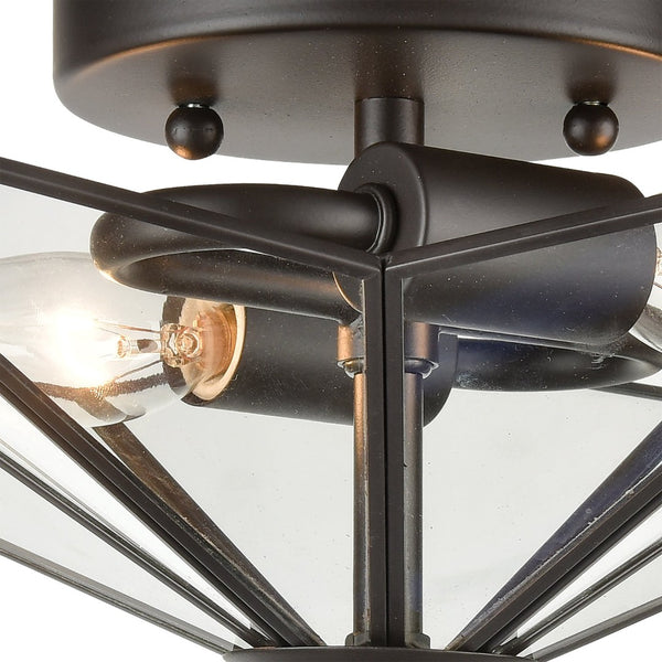 Atlas Moravian Star 14” Wide Flush Mount Light – Stunning Oil Rubbed Bronze Fixture for Hallways & More CL12010-BZ1
