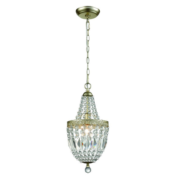 Atlas Morley 8" Wide 1-Light Mini Pendant - Modern Clear Shade with Champagne Gold Finish for Stylish Illumination CL12011-GD