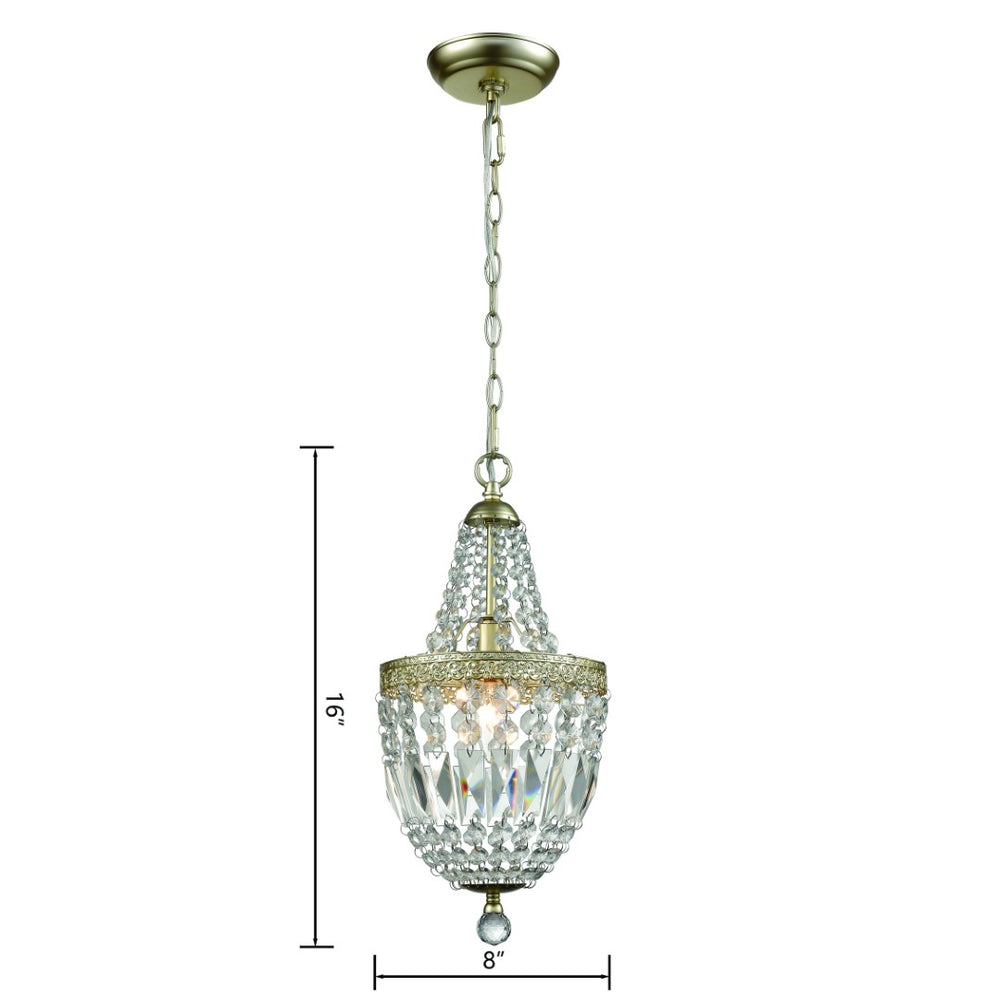Atlas Morley 8" Wide 1-Light Mini Pendant - Modern Clear Shade with Champagne Gold Finish for Stylish Illumination CL12011-GD