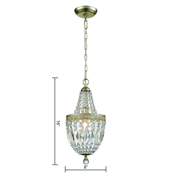 Atlas Morley 8" Wide 1-Light Mini Pendant - Modern Clear Shade with Champagne Gold Finish for Stylish Illumination CL12011-GD