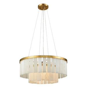 Atlas Orchestra 20" Wide 1-Light Gold Leaf Chandelier - Elegant Design for Entryways & Dining Areas CL12017-GD